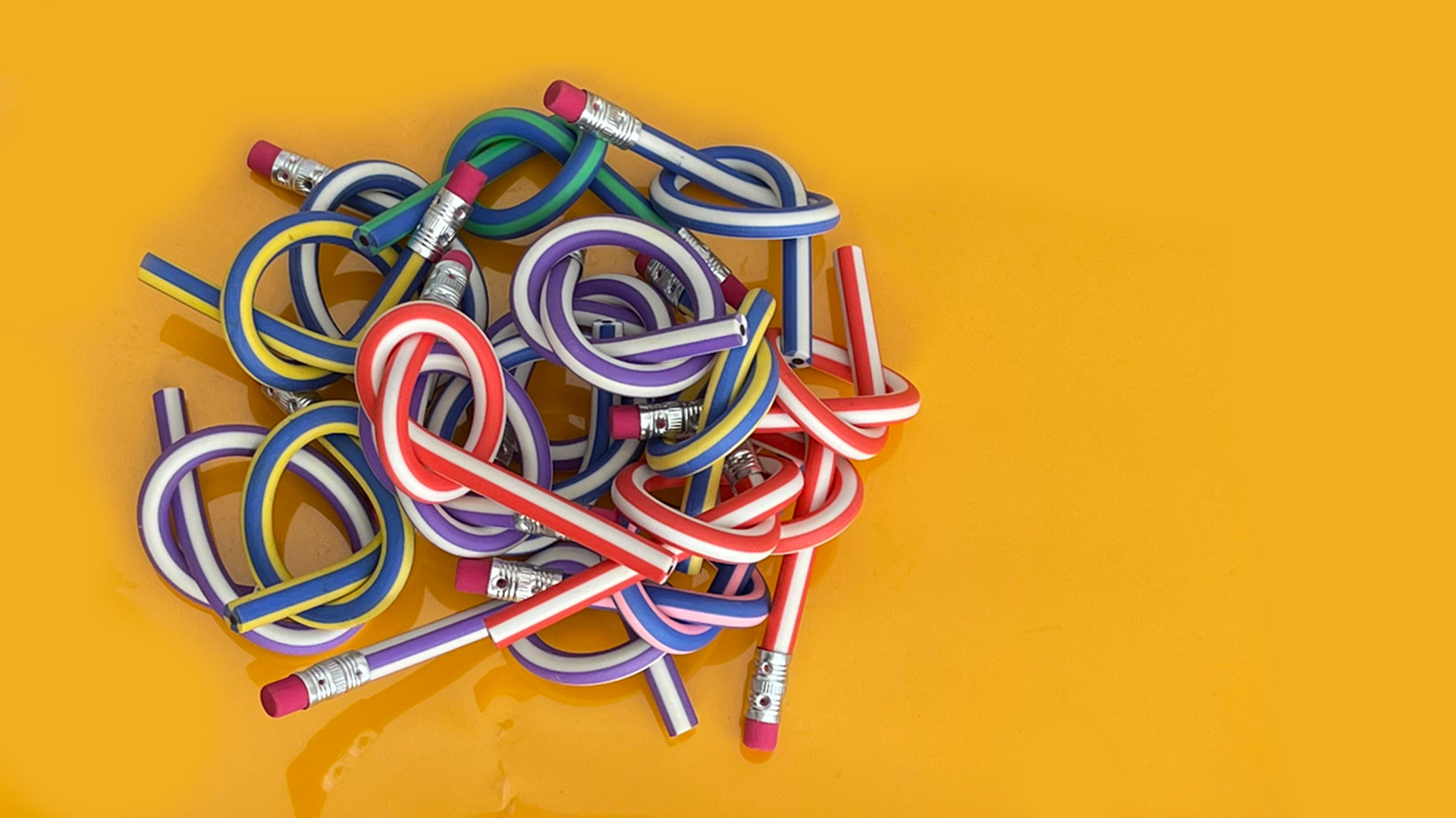This is a header image of a pile of pencils tied into knots.